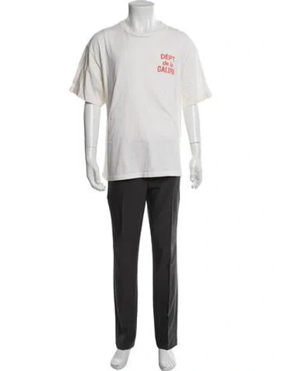 Pre-owned Gallery Dept. Graphic Print Crew Neck T-shirt In White