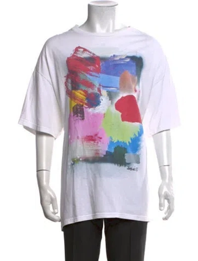 Pre-owned Gallery Dept. Graphic Print Crew Neck T-shirt In White