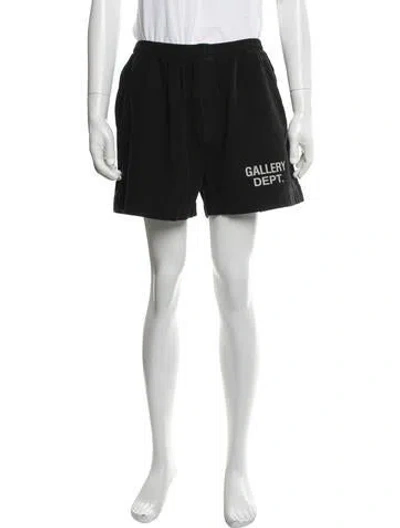 Pre-owned Gallery Dept. Graphic Print Jogger Shorts In Black