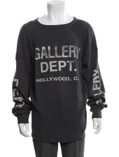 Pre-owned Gallery Dept. Graphic Print Scoop Neck T-shirt In Blue