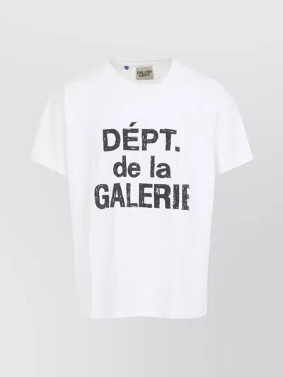 Gallery Dept. Graphic Print Short Sleeve Crew Neck T-shirt In White
