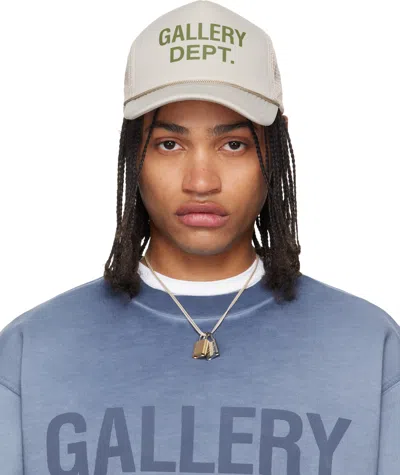 Gallery Dept. Gray Gd Logo Trucker Cap In Neutral