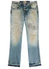 Gallery Dept. Greased 646 Flared-leg Jeans In Blue