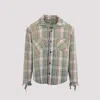 Gallery Dept. Mens Light Green Marley Plaid-print Cotton Flannel Shirt In Green
