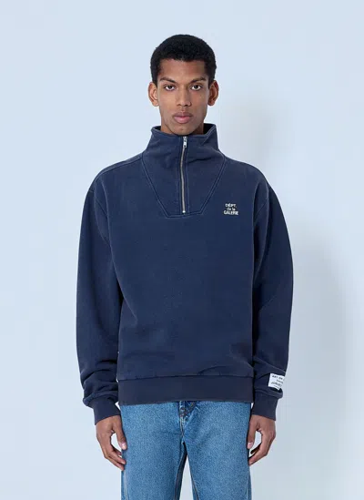 Gallery Dept. Half-zip Sweatshirt In Blue