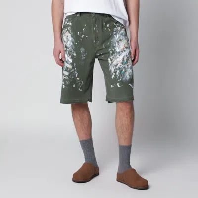 Gallery Dept. Hand-painted Military Green Bermuda Shorts