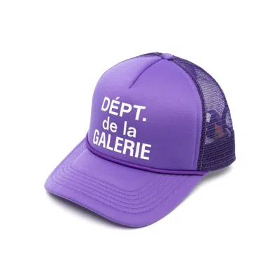 Gallery Dept. Logo-print Canvas And Mesh Trucker Cap In Purple