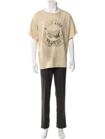 Pre-owned Gallery Dept. Headline Records Graphic Print T-shirt In Yellow