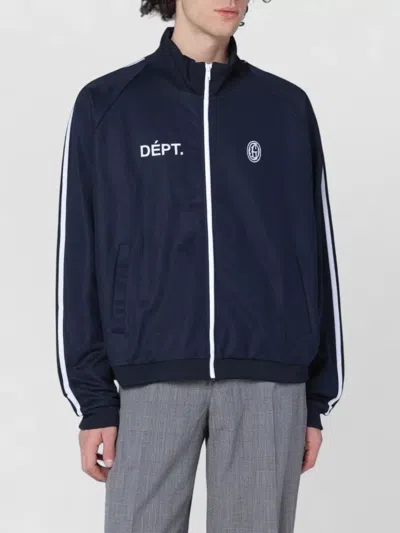 Gallery Dept. High Collar Zip Jacket Ribbed Cuffs In Blue