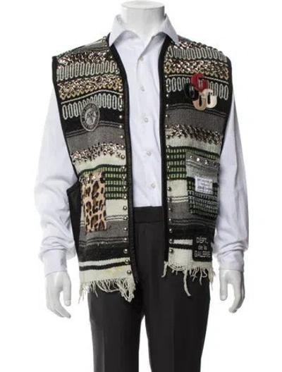 Pre-owned Gallery Dept. Highway Graphic Print Vest W/ Tags In Black