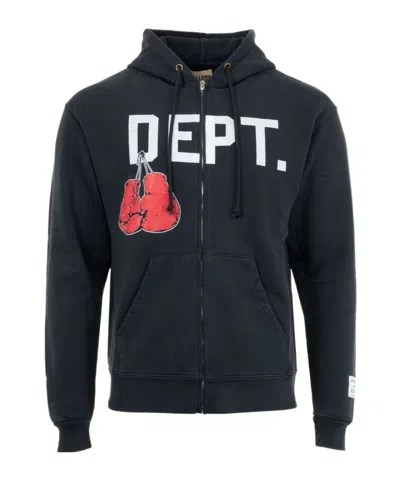 Gallery Dept. Hooded Zipper Hoodie In Black