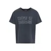 Gallery Dept. Black Crewneck Printed T-shirt In Black