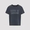 Gallery Dept. Black Crewneck Printed T-shirt In Black