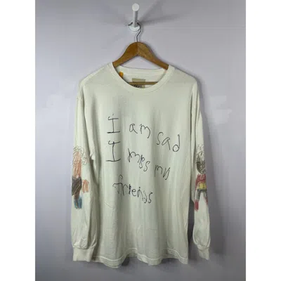Pre-owned Gallery Dept. I Am Sad Long Sleeve White Tee