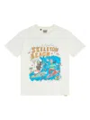 Gallery Dept. Skeleton Beach Surf Glittered Printed Cotton-jersey T-shirt In White