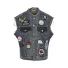 Gallery Dept. Sleeveless Vest Featuring Distressed Patches In Gray