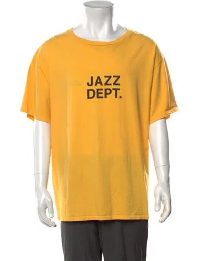 Pre-owned Gallery Dept. Jazz Dept Graphic Print T-shirt In Yellow