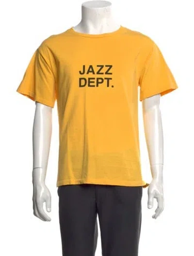 Pre-owned Gallery Dept. Jazz Dept. Graphic Print T-shirt In Yellow