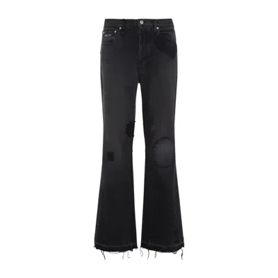 Gallery Dept. Black Cotton Og La Flare Jeans In Multi