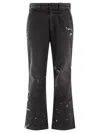 Gallery Dept. Paint Splatter-detail Trousers In Black