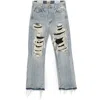 Gallery Dept. Distressed Cornell La Flare Jeans In Blue