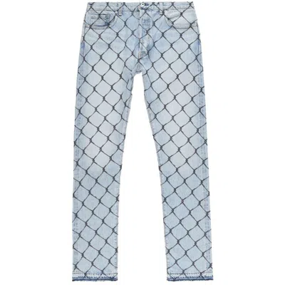 Gallery Dept. Straight Leg Jeans With Net-effect Print In Multi