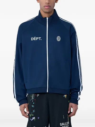 Gallery Dept. Jk Logo-embroidered Side-stripe Jacket In Blue