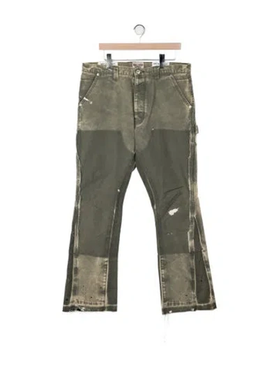 Pre-owned Gallery Dept. La Flare Carpenter Straight-leg Jeans In Green