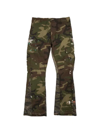 Gallery Dept. La Flare Paint-splatter Cargo Pants In Gray