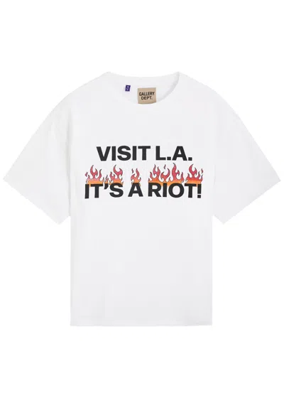 Gallery Dept. L.a. Riot Printed Cotton T-shirt