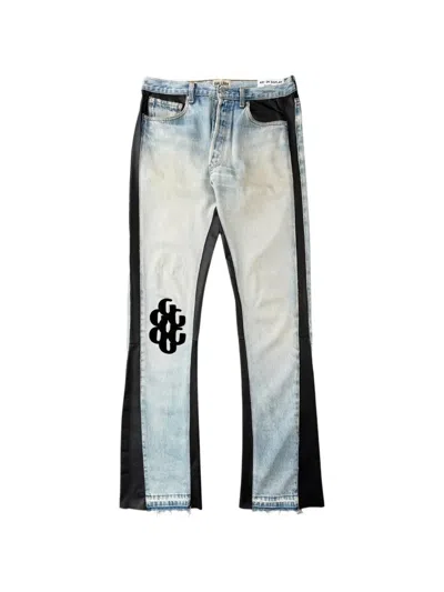 Gallery Dept. Leather-panelled Flared Jeans In Multi