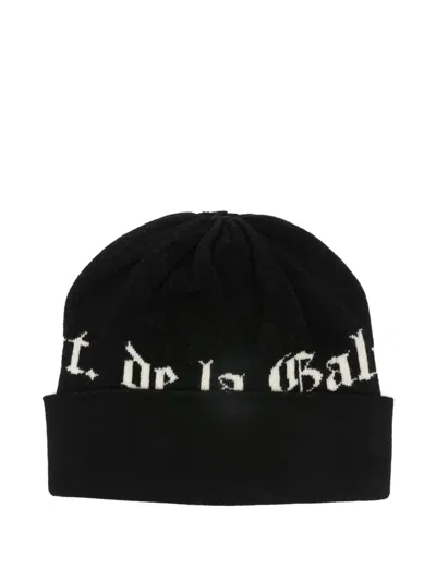 Gallery Dept. Wool Beanie With Logo Intarsia In Black
