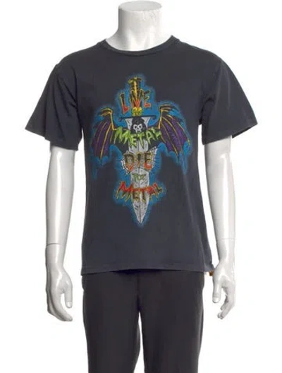Pre-owned Gallery Dept. Live For Metal Graphic Print T-shirt In Black