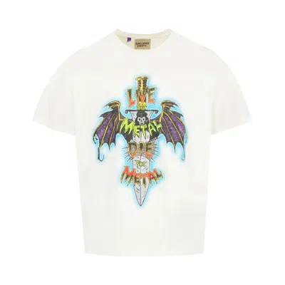 Pre-owned Gallery Dept. Live For Metal Tee 'light Archival White' | Men's Size M