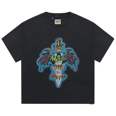 Pre-owned Gallery Dept. Live For Metal Tee 'vintage Black' | Men's Size L