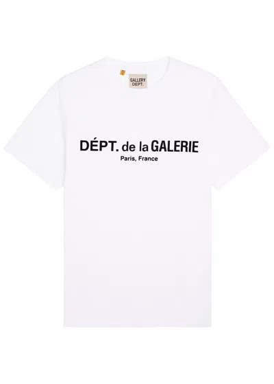 Gallery Dept. French Lux Flocked Cotton-jersey T-shirt In White