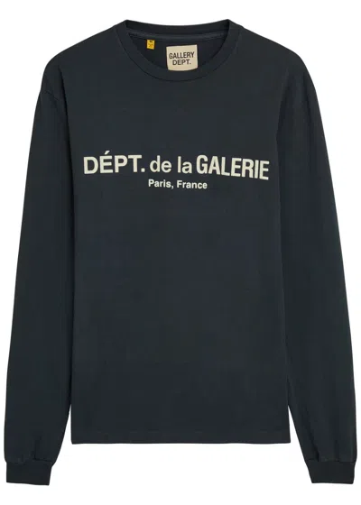 Gallery Dept. Logo Cotton T-shirt In Black