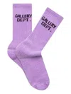 Gallery Dept. Logo-embroidered Socks In Purple