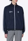 Gallery Dept. Logo-embroidered Zip-up Sweatshirt In Blue