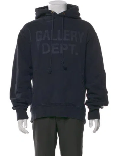 Pre-owned Gallery Dept. Logo Graphic Print Hoodie In Blue