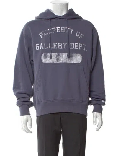 Pre-owned Gallery Dept. Logo Graphic Print Hoodie In Blue