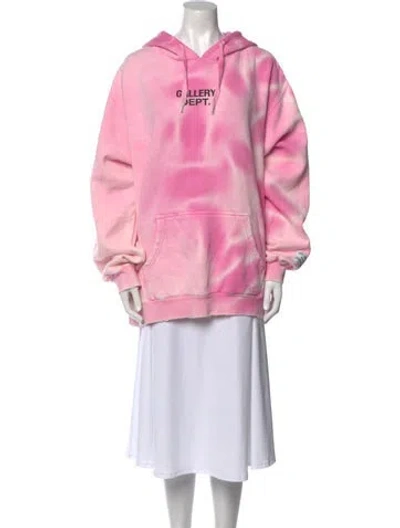 Pre-owned Gallery Dept. Logo Graphic Print Hoodie In Pink