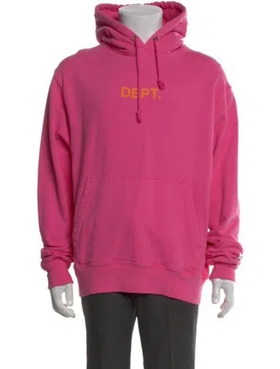 Pre-owned Gallery Dept. Logo Graphic Print Hoodie In Pink