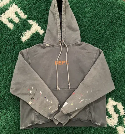 Pre-owned Gallery Dept. Logo Hoodie Olive Green