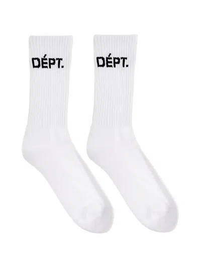 Gallery Dept. Logo-intarsia Socks In White