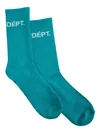 Gallery Dept. Logo-jacquard Socks In Blue