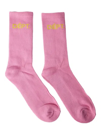 Gallery Dept. Logo-jacquard Socks In Pink