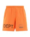 Gallery Dept. Logo Letter Printed Shorts In Orange
