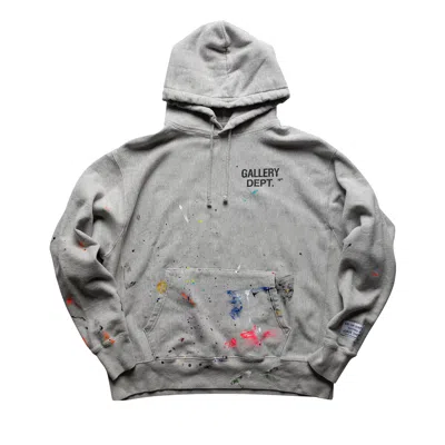 Pre-owned Gallery Dept. Logo Painted Hoodie 'grey' | Men's Size S