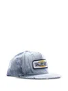 Gallery Dept. Distressed Denim Curved Brim Cap In Blue